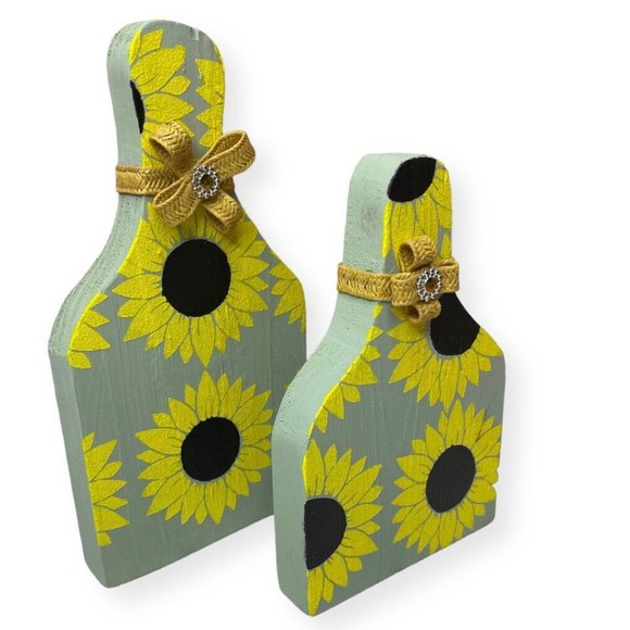 Mini cutting board decorative with sunflower / sunflower decoration Mini cutting - Picture 3 of 9